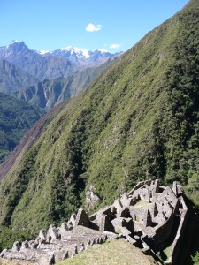 ruins on trail Huinay Huayna best
