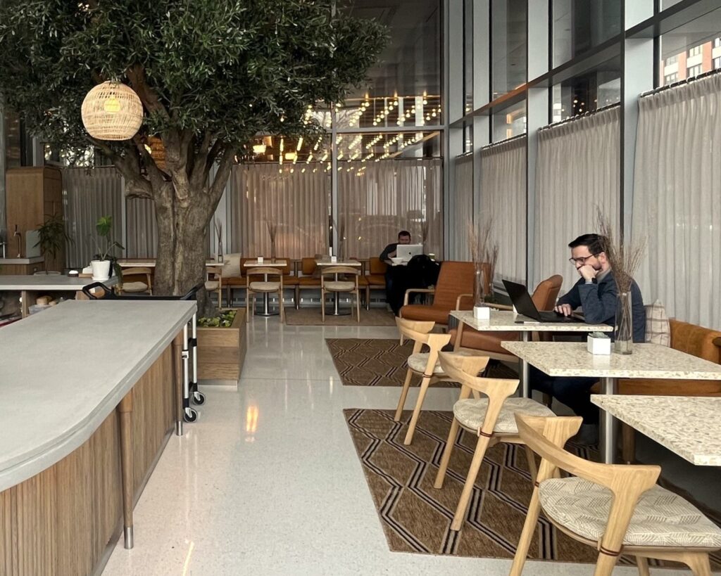 People dining at Socca Cafe