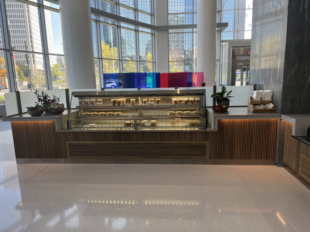 Socca Cafe counter display
