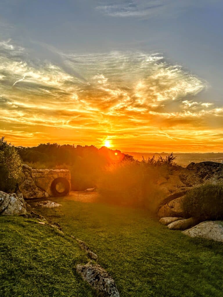 sunset from terrace