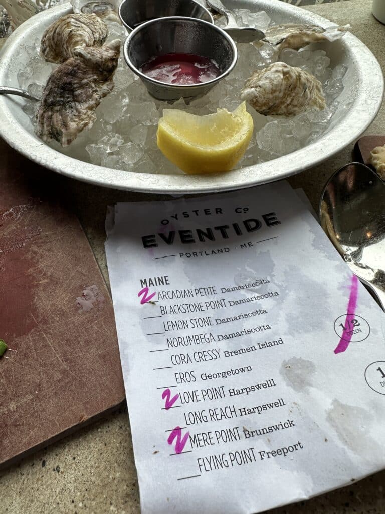 oysters at eventide