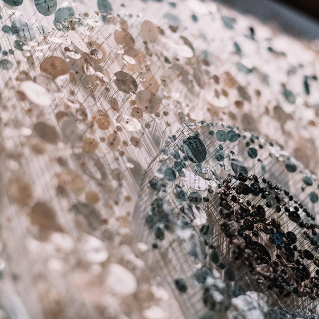 Close up of artwork at Demi's