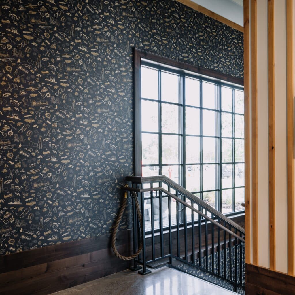 Custom wallcovering of Interlachen Country Club related icons