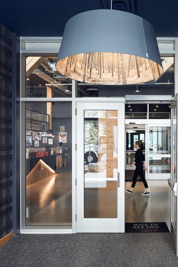 Moxy Minneapolis downtown doorway entrance