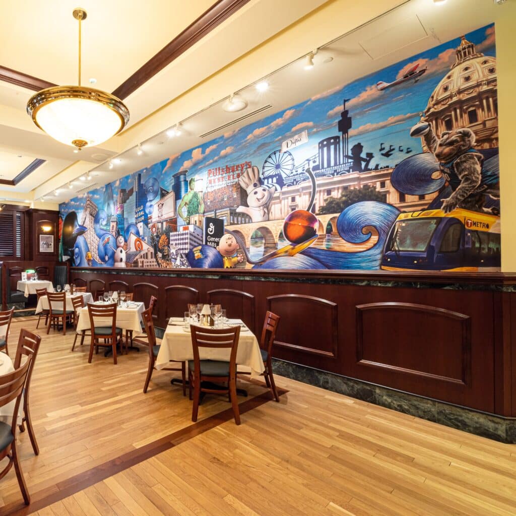 Mural in 801 Chophouse