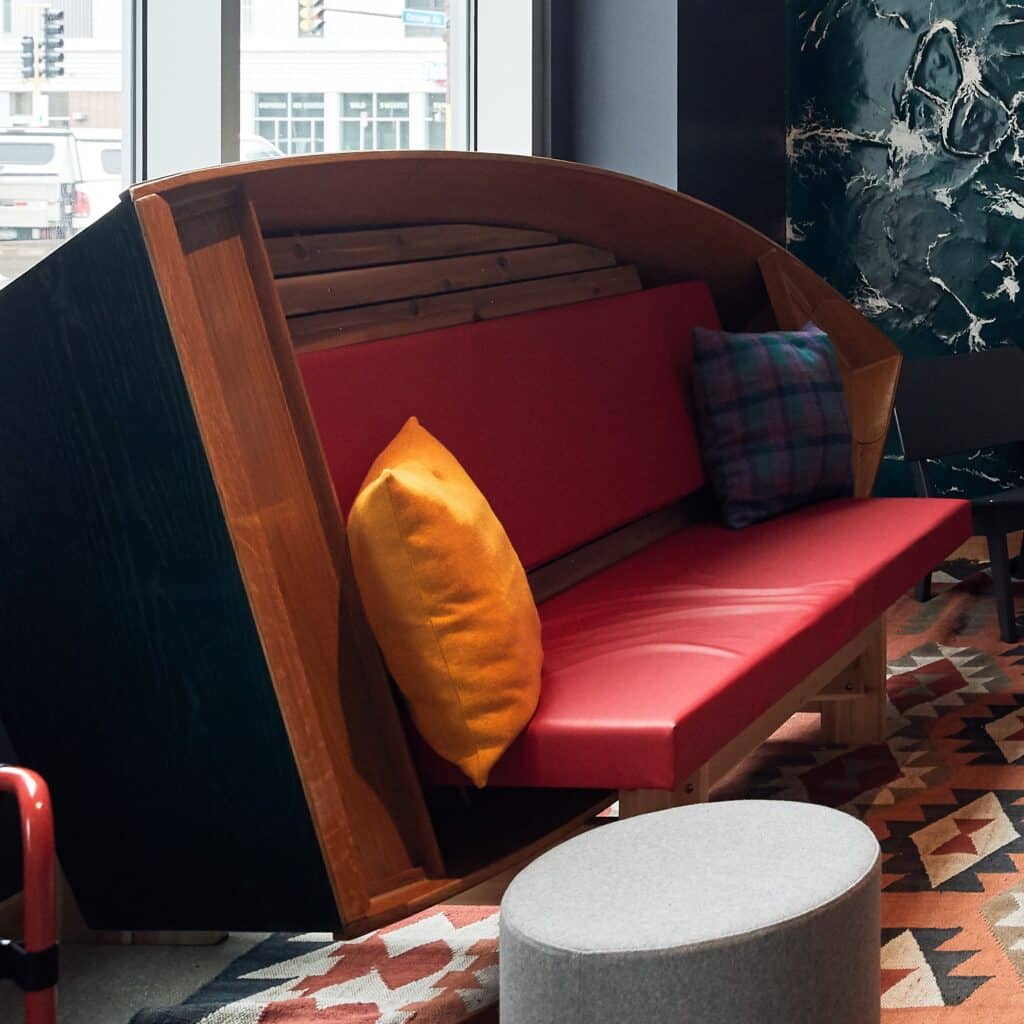 Custom boat lounge seat